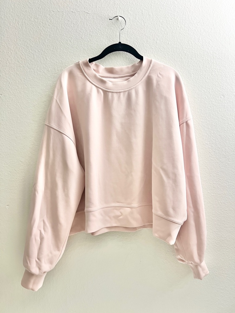 Lululemon | Perfectly Oversized Cropped Crew in Pink Mist *Softstreme - Size 16 - Picture 6 of 9